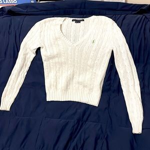 Ralph Lauren Sport cable knit v-neck sweater